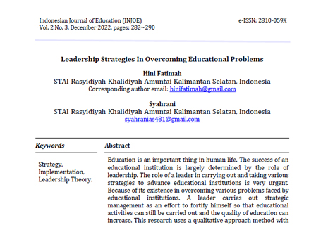 دانلود مقاله ترجمه شده درباره رهبری مؤسسات آموزشی